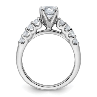 14k White Gold 1/2 carat Lab Grown Diamond VS/SI+ G+ Semi Mount Peg Set Engagement Ring