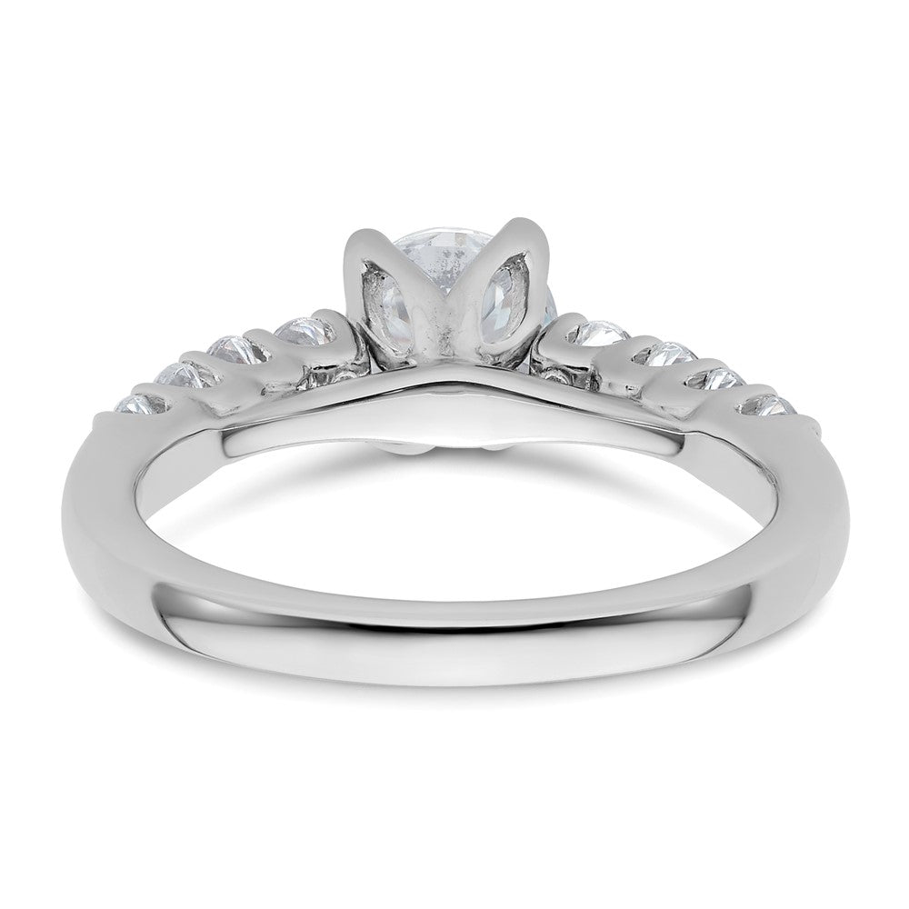 14k White Gold 1/2 carat Lab Grown Diamond VS/SI+ G+ Semi Mount Peg Set Engagement Ring