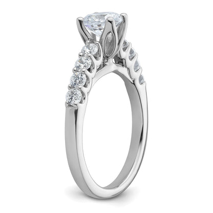 14k White Gold 1/2 carat Lab Grown Diamond VS/SI+ G+ Semi Mount Peg Set Engagement Ring