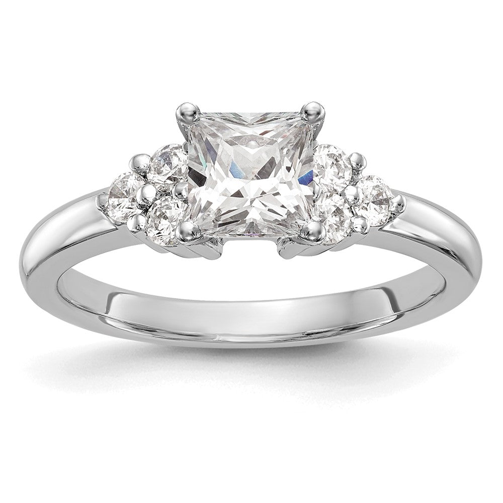 14k White Gold 1/4 carat Lab Grown Diamond VS/SI+ G+ Semi-Mount Peg Set Engagement Ring