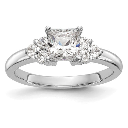 14k White Gold 1/4 carat Lab Grown Diamond VS/SI+ G+ Semi-Mount Peg Set Engagement Ring