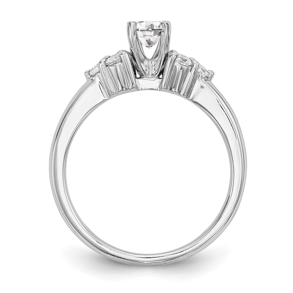 14k White Gold 1/4 carat Lab Grown Diamond VS/SI+ G+ Semi-Mount Peg Set Engagement Ring