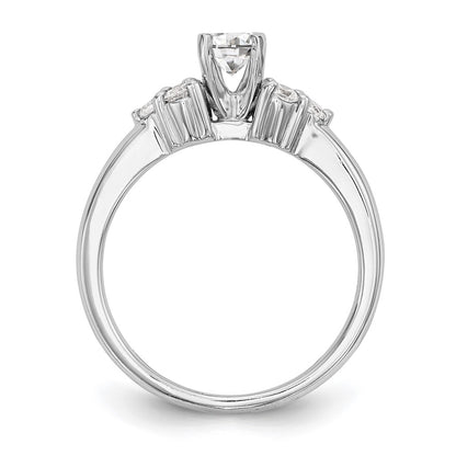 14k White Gold 1/4 carat Lab Grown Diamond VS/SI+ G+ Semi-Mount Peg Set Engagement Ring