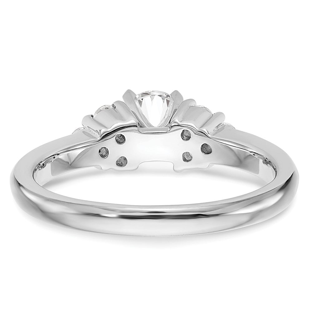 14k White Gold 1/4 carat Lab Grown Diamond VS/SI+ G+ Semi-Mount Peg Set Engagement Ring