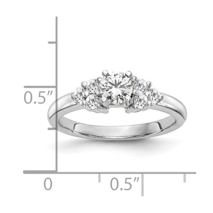 14k White Gold 1/4 carat Lab Grown Diamond VS/SI+ G+ Semi-Mount Peg Set Engagement Ring
