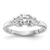 14k White Gold 1/4 carat Lab Grown Diamond VS/SI+ G+ Semi-Mount Peg Set Engagement Ring