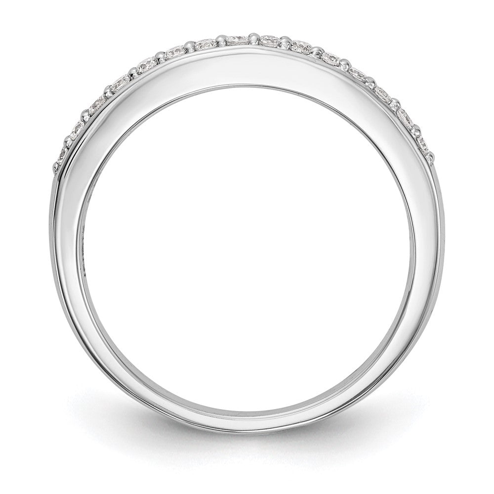 14k White Gold 1/5 carat Diamond Complete Wedding Band