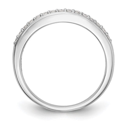 14k White Gold 1/5 carat Diamond Complete Wedding Band