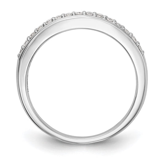 14k White Gold 1/5 carat Diamond Complete Wedding Band