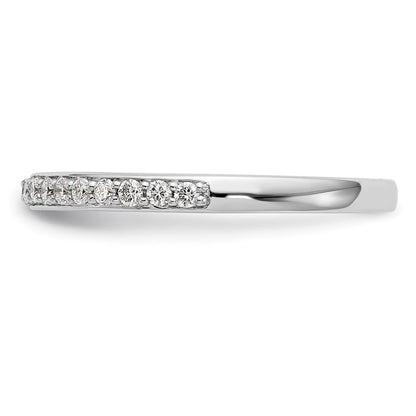 14k White Gold 1/5 carat Diamond Complete Wedding Band