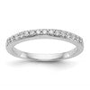 14k White Gold 1/5 carat Diamond Complete Wedding Band