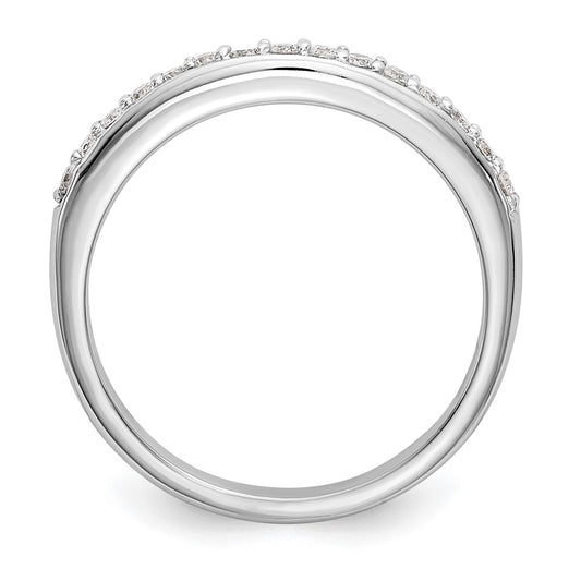 14k White Gold 1/4 carat Lab Grown Diamond VS/SI+ G+ Complete Wedding Band