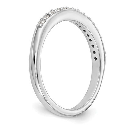 14k White Gold 1/4 carat Diamond Complete Wedding Band