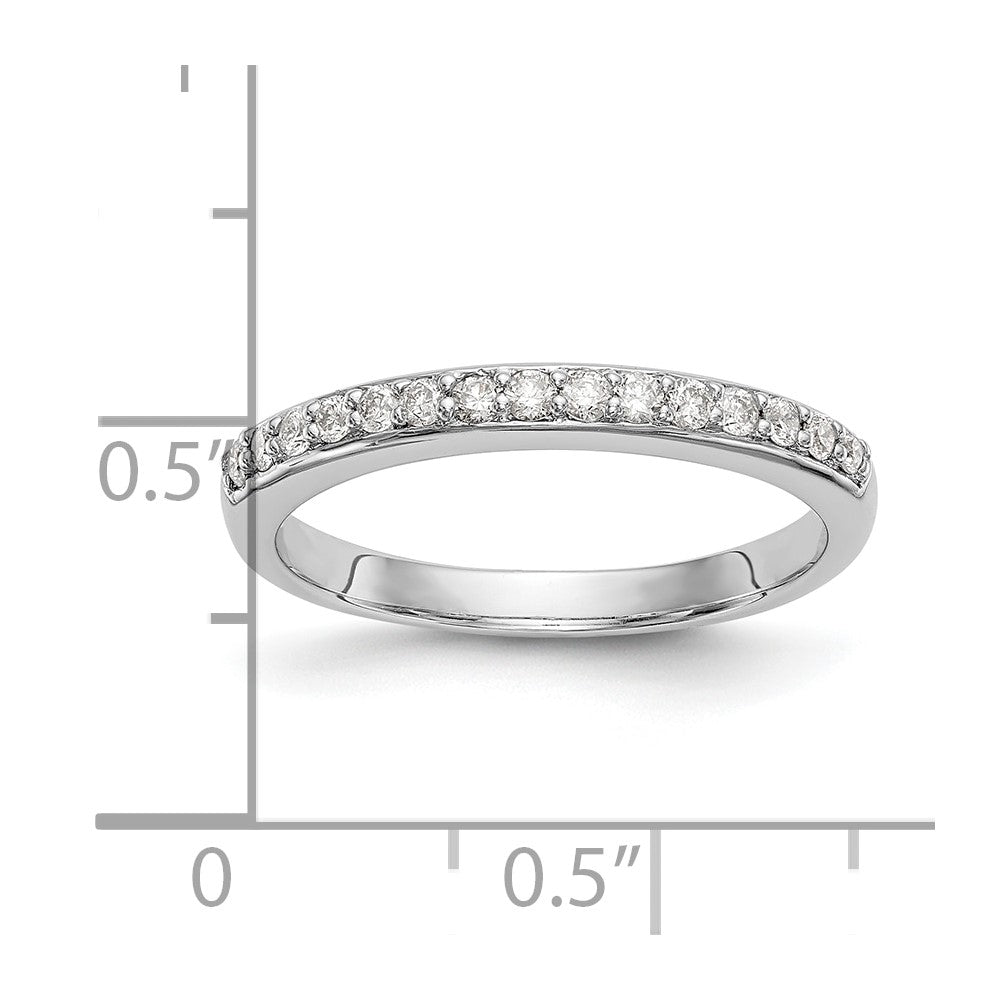 14k White Gold 1/4 carat Lab Grown Diamond VS/SI+ G+ Complete Wedding Band