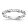 14k White Gold 1/4 carat Lab Grown Diamond VS/SI+ G+ Complete Wedding Band