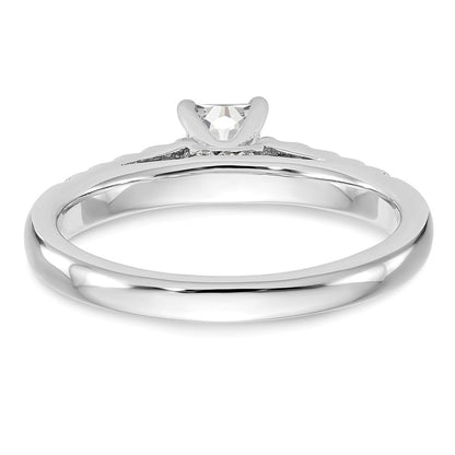 14k White Gold 1/3 carat Lab Grown Diamond VS/SI+ G+ Semi Mount Peg Set Engagement Ring