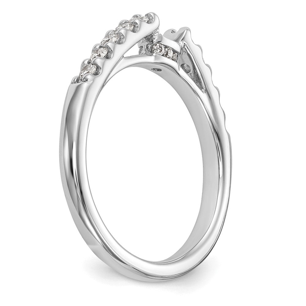 14K White Gold Peg Set 1/3 carat Diamond Semi-mount Engagement Ring