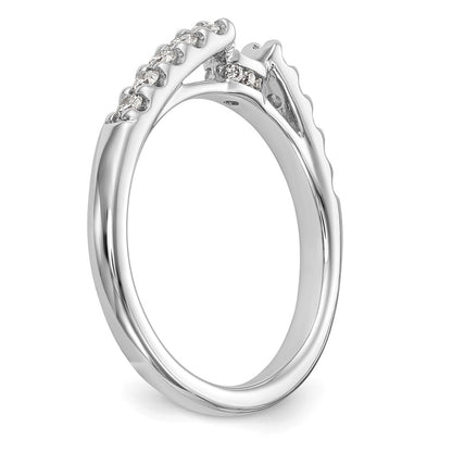 14K White Gold Peg Set 1/3 carat Diamond Semi-mount Engagement Ring