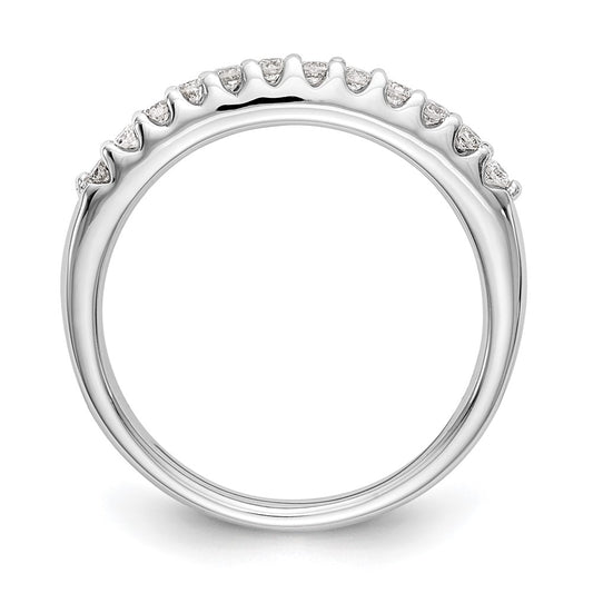 14k White Gold 1/4 carat Lab Grown Diamond VS/SI+ G+ Complete Wedding Band