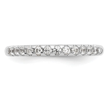 14k White Gold 1/4 carat Lab Grown Diamond VS/SI+ G+ Complete Wedding Band