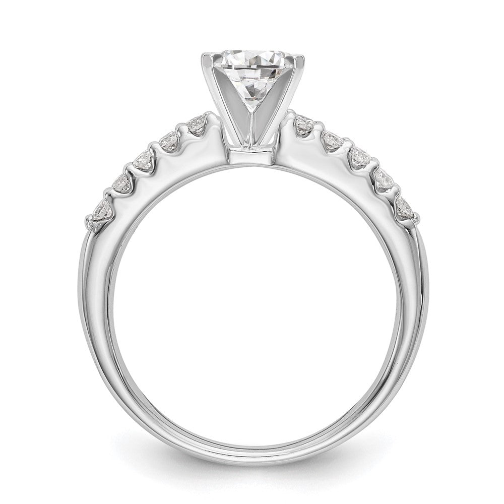 14k White Gold 1/4 carat Lab Grown Diamond VS/SI+ G+ Semi Mount Peg Set Engagement Ring