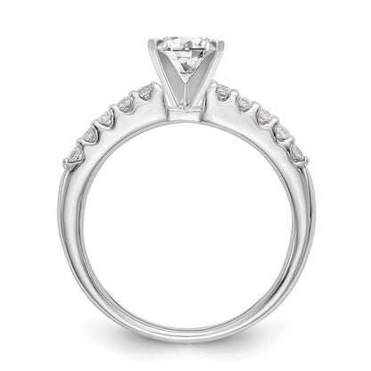 14k White Gold 1/4 carat Lab Grown Diamond VS/SI+ G+ Semi Mount Peg Set Engagement Ring