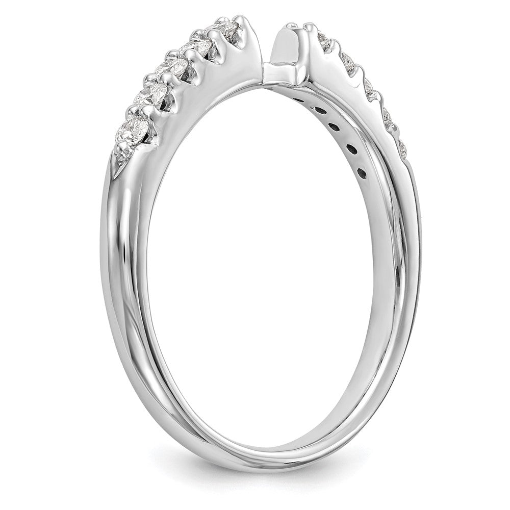 14K White Gold Peg Set 1/4 carat Diamond Semi-mount Engagement Ring