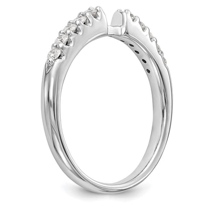 14K White Gold Peg Set 1/4 carat Diamond Semi-mount Engagement Ring