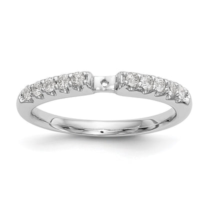 14K White Gold Peg Set 1/4 carat Diamond Semi-mount Engagement Ring