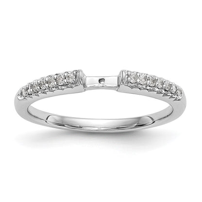 14K White Gold Peg Set 1/10 carat Diamond Semi-mount Engagement Ring