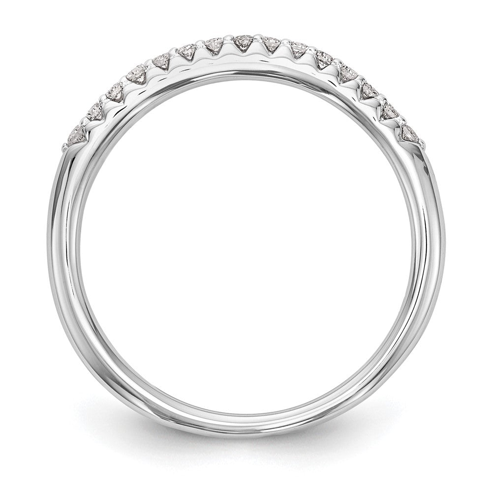 14k White Gold 1/6 carat Diamond Complete Wedding Band