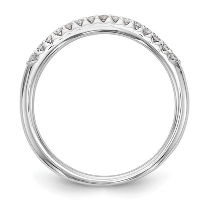 14k White Gold 1/6 carat Diamond Complete Wedding Band