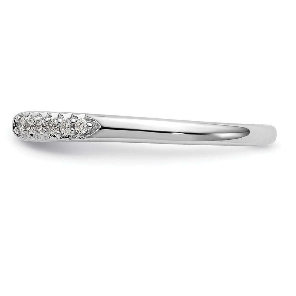 14K White Gold Peg Set 1/8 carat Diamond Semi-mount Engagement Ring