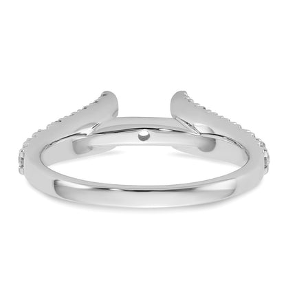 14K White Gold Peg Set 1/2 carat Diamond Semi-mount Engagement Ring