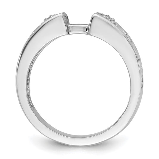 14k White Gold 1/20 carat Lab Grown Diamond VS/SI+ G+ Semi-Mount Pet Set Engagement Ring