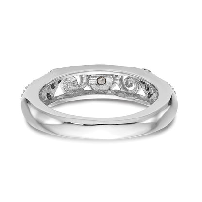 14k White Gold 1/8 carat Diamond Complete Wedding Band