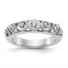 14k White Gold 1/8 carat Diamond Complete Wedding Band