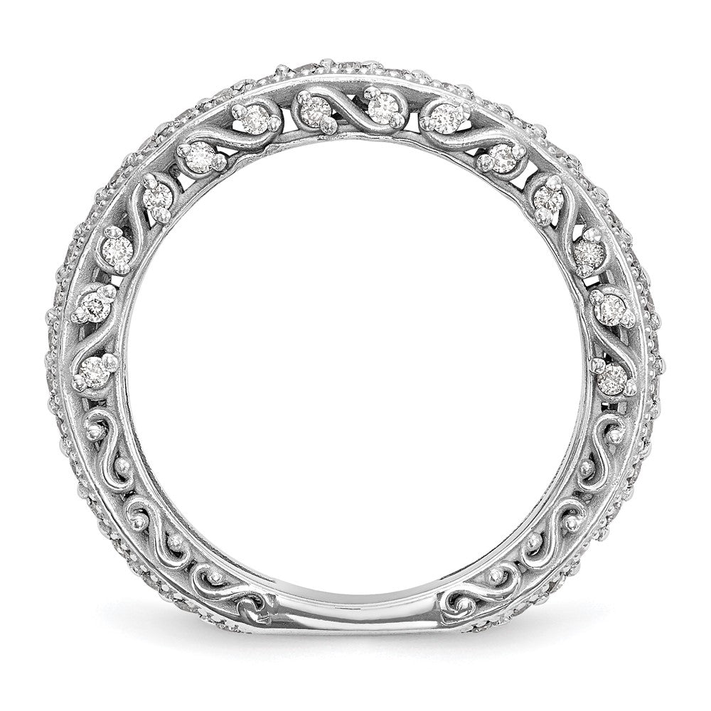14k White Gold 1/2 carat Diamond Complete Wedding Band