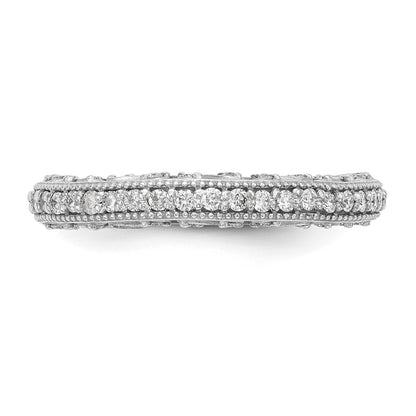 14k White Gold 1/2 carat Diamond Complete Wedding Band
