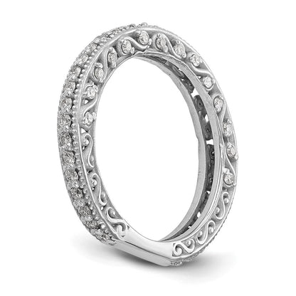 14k White Gold 1/2 carat Diamond Complete Wedding Band