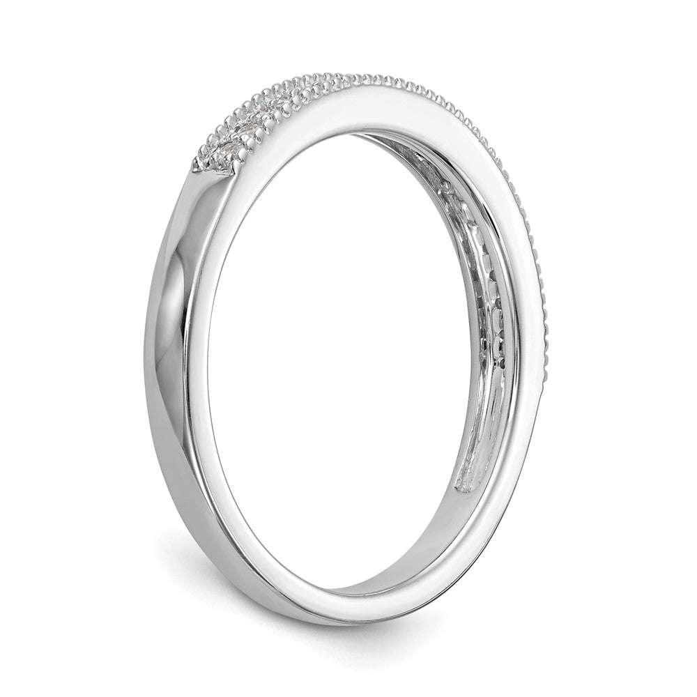 Chisel Titanium Brushed Center 8mm Ridged Edge Band