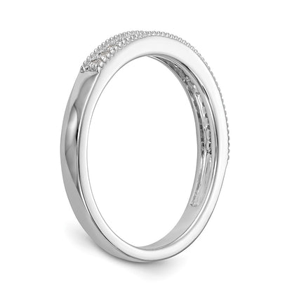 Chisel Titanium Brushed Center 8mm Ridged Edge Band