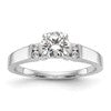 14K White Gold Peg Set 1/15 carat Channel-set Diamond Semi-Mount Engagement Ring