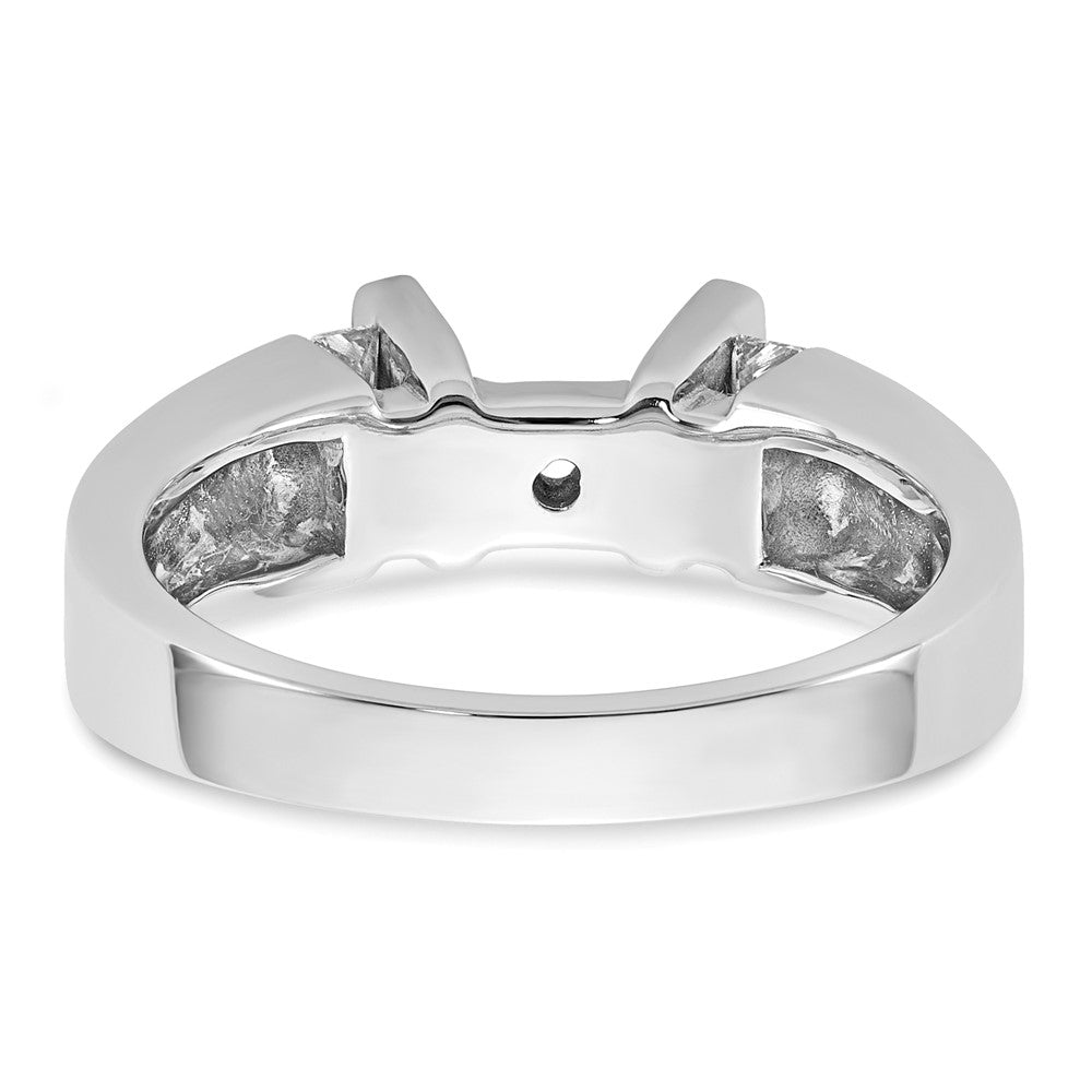 14K White Gold Peg Set 1/4 carat Channel-set Diamond Semi-mount Engagement Ring