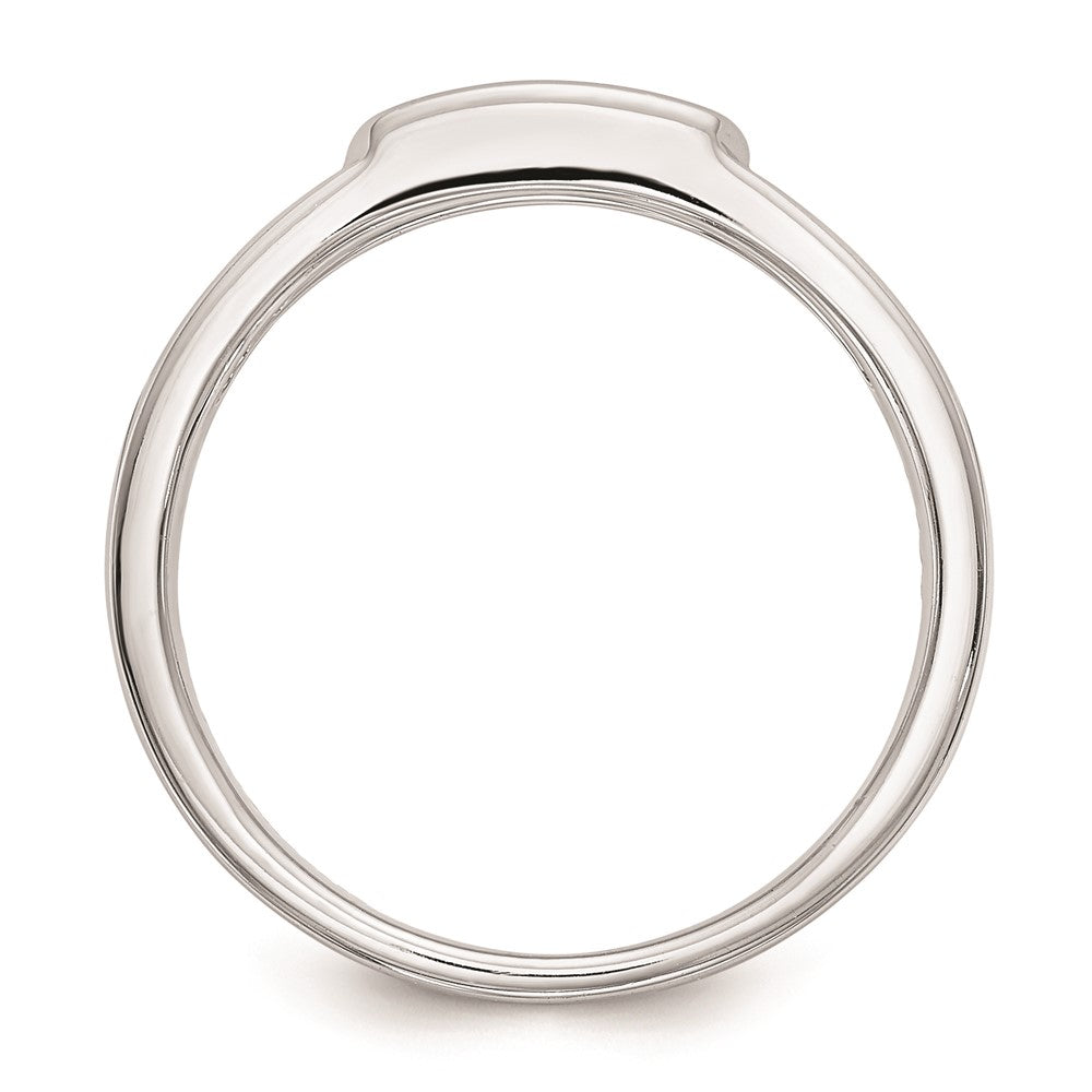 14K White Gold Contoured Wedding Band