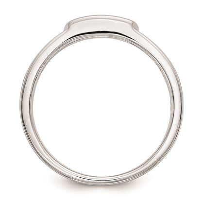 14K White Gold Contoured Wedding Band
