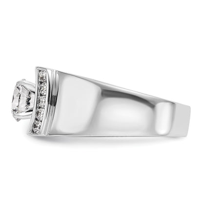 14K White Gold Peg Set 1/4 carat Channel-set Diamond Semi-mount Engagement Ring