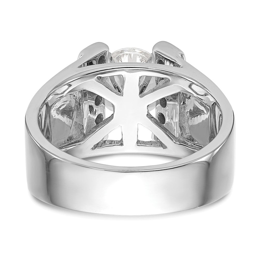 14K White Gold Peg Set 1/4 carat Channel-set Diamond Semi-mount Engagement Ring