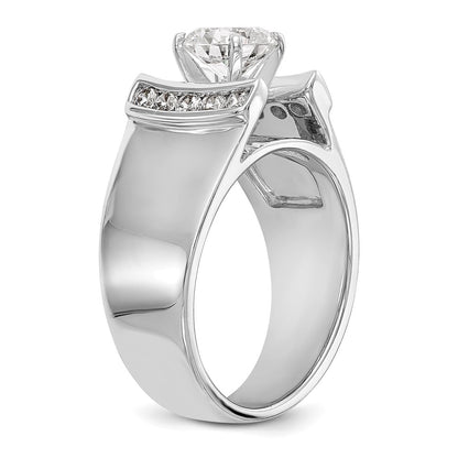 14K White Gold Peg Set 1/4 carat Channel-set Diamond Semi-mount Engagement Ring