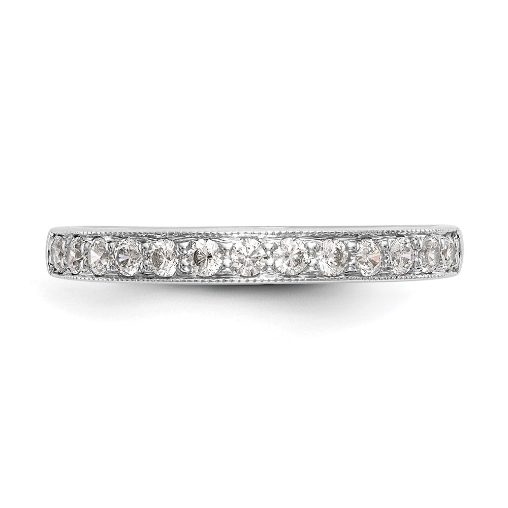 14k White Gold 1/3 carat Lab Grown Diamond VS/SI+ G+ Complete Wedding Band